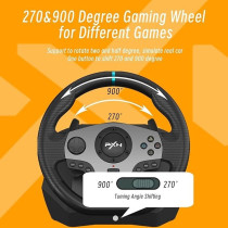 Pxn V9 Driving Racing Steering Wheel With Pedals, Gear Shifter, 270/900 Degree Racing Simulator, Compatible With Pc, Ps3, PS4, For Switch