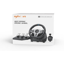 Pxn V9 Driving Racing Steering Wheel With Pedals, Gear Shifter, 270/900 Degree Racing Simulator, Compatible With Pc, Ps3, PS4, For Switch