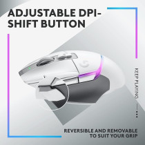 Logitech G502 X Plus Lightspeed Wireless Optical Mouse - Lightforce Hybrid Switches, Lightsync Rgb, Hero 25K Gaming Sensor, Compatible With Pc - Macos/Windows, White