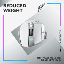 Logitech G502 X Plus Lightspeed Wireless Optical Mouse - Lightforce Hybrid Switches, Lightsync Rgb, Hero 25K Gaming Sensor, Compatible With Pc - Macos/Windows, White