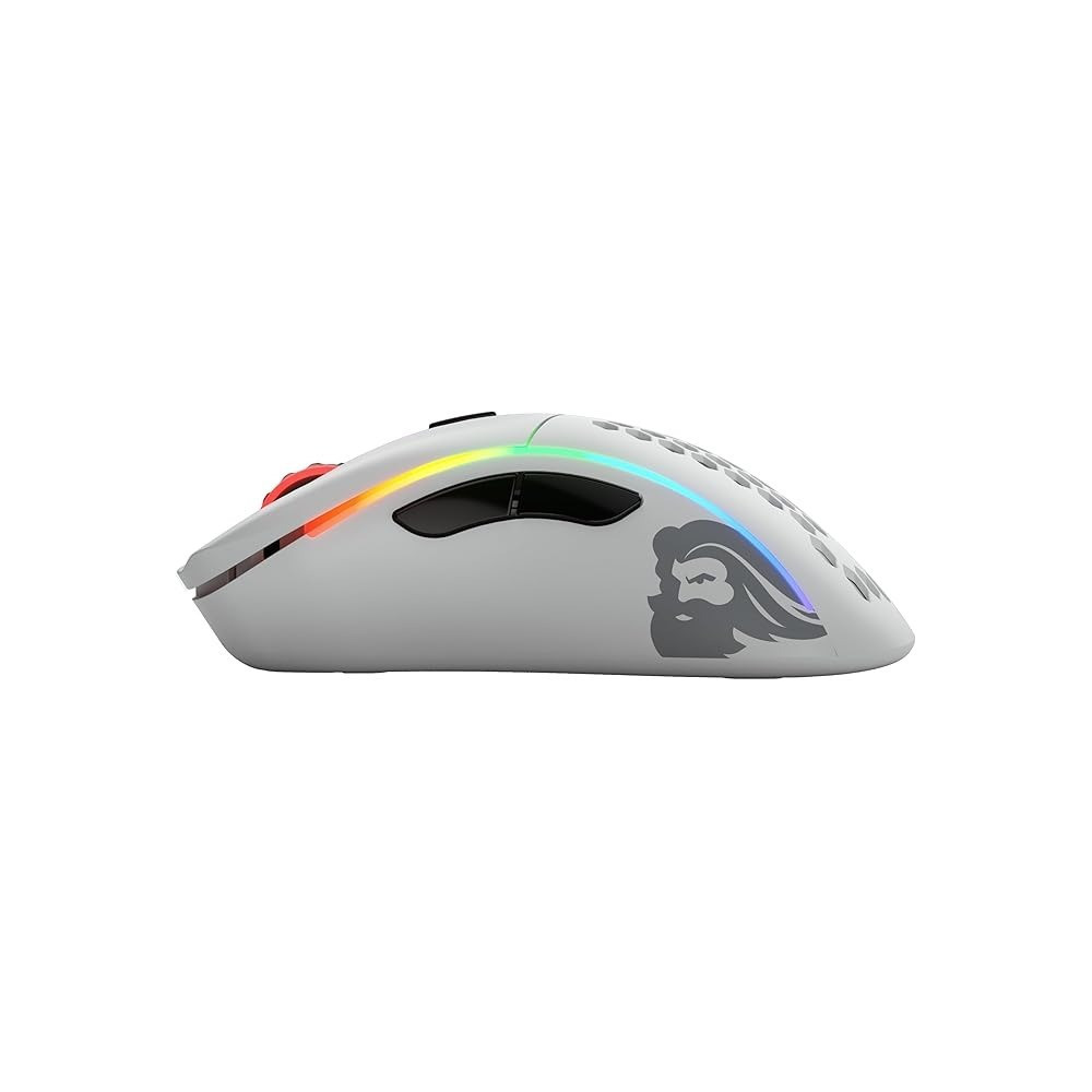 Glorious Model D Wireless Gaming Mouse, Ultralight Mouse, White Ergonomic Mouse, Gaming Mouse Honeycomb (Matte White Mouse)