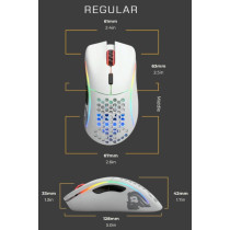Glorious Model D Wireless Gaming Mouse, Ultralight Mouse, White Ergonomic Mouse, Gaming Mouse Honeycomb (Matte White Mouse)