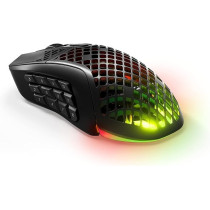 SteelSeries Aerox 9 Wireless Gaming Mouse, Ultra Lightweight Mmo/Moba – 89G – 18 Programmable Buttons – Bluetooth/2.4 Ghz – Ip54 Water Resistant – 180 Hr Battery, Black