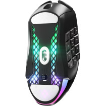 SteelSeries Aerox 9 Wireless Gaming Mouse, Ultra Lightweight Mmo/Moba – 89G – 18 Programmable Buttons – Bluetooth/2.4 Ghz – Ip54 Water Resistant – 180 Hr Battery, Black