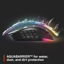 SteelSeries Aerox 9 Wireless Gaming Mouse, Ultra Lightweight Mmo/Moba – 89G – 18 Programmable Buttons – Bluetooth/2.4 Ghz – Ip54 Water Resistant – 180 Hr Battery, Black