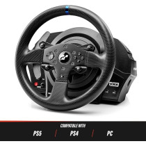 Thrustmaster T300Rs Gt, Racing Wheel And 3 Pedals, Ps4 And Pc, Realsimulator Force Feedback, Brushless Motor, Dual-Belt System, Magnetic Technology, Interchangeable Wheel, Works With Ps5 Games