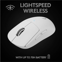 Logitech G Pro Superlight Wireless Gaming Mouse, Ultra Lightweight 63 G, Hero 25K Sensor, 25,600 Dpi, 5 Programmable Buttons, Long Battery Life, On-Board Memory, For Esports, Compatible With Pc-White