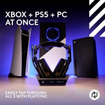 Logitech G Astro A50 X Lightspeed Wireless Gaming Headset, Base Station, Pro-G Graphene, Playsync Across Xbox Series X/S, Ps5, Pc/Mac, Bluetooth, Hdmi 2.1 Passthru, Black