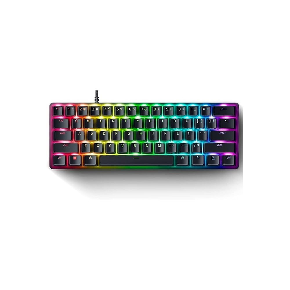 Razer Huntsman Mini Linear Optical Switches (Red) 60 Percent Gaming Keyboard: Chroma Rgb Lighting, Pbt Keycaps, Onboard Memory, Black