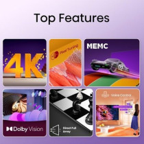 Hisense 75 Inch 4K Smart DLED TV, 75A61K, Black