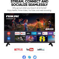 Nikai 50 Inch Ultra HD 4K Smart LED TV, Black