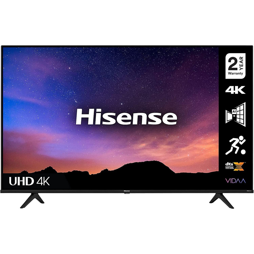 Hisense 65 Inch TV 4K UHD Smart TV, With Dolby Vision HDR, DTS Virtual X, YouTube, Netflix, Freeview Play And Alexa Built-in, Bluetooth And WiFi Black Model 65A61GTUK