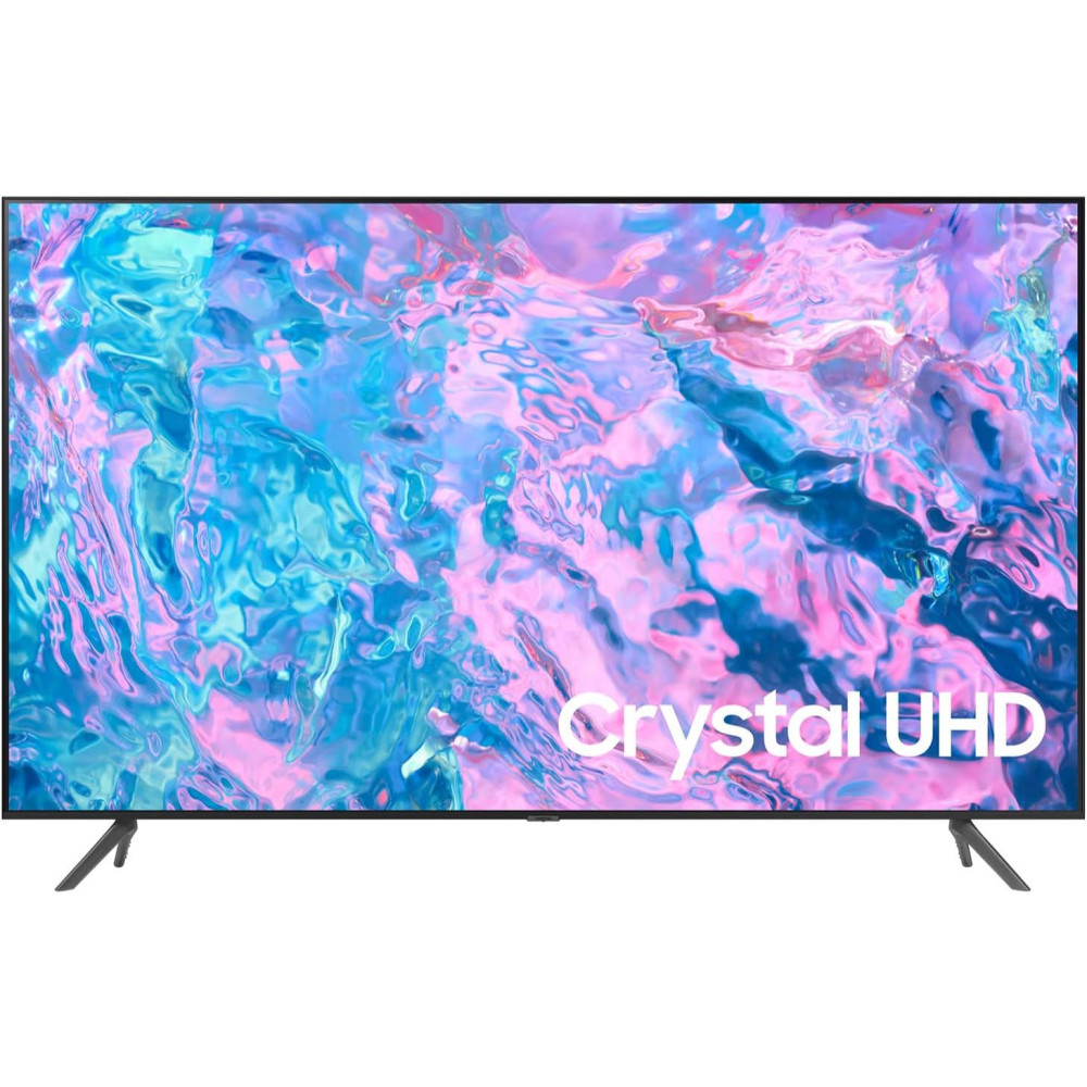 Samsung Smart TV, Crystal UHD 4K, CU7000, 55 Inch, Black, Crystal Processor 4K, PurColor, Smart Hub, UA55CU7000