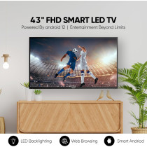 Nikai 43 Inch Full HD LED Smart TV, Black, NTV4300SLED