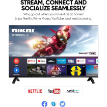 Nikai 43 Inch Full HD LED Smart TV, Black, NTV4300SLED