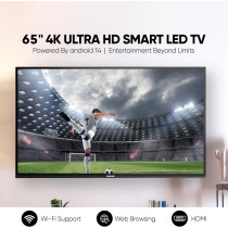 Nikai 65-Inch 4K UHD Android Smart LED TV, Ultra HD Resolution, Built-In Apps (Netflix, YouTube, Facebook, Twitter, Skype), 60Hz Refresh Rate, USB And HDMI Connectivity, DLNA Support, UHD65SLED