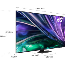 Samsung Smart TV, Neo QLED 4K, QN85D, 65 Inch, 2024, NQ4 AI Gen2 Processor, Quantum Matrix Technology, 4K AI Upscaling, Samsung TV Plus, Graphite Black, QA65QN85DBUXZN