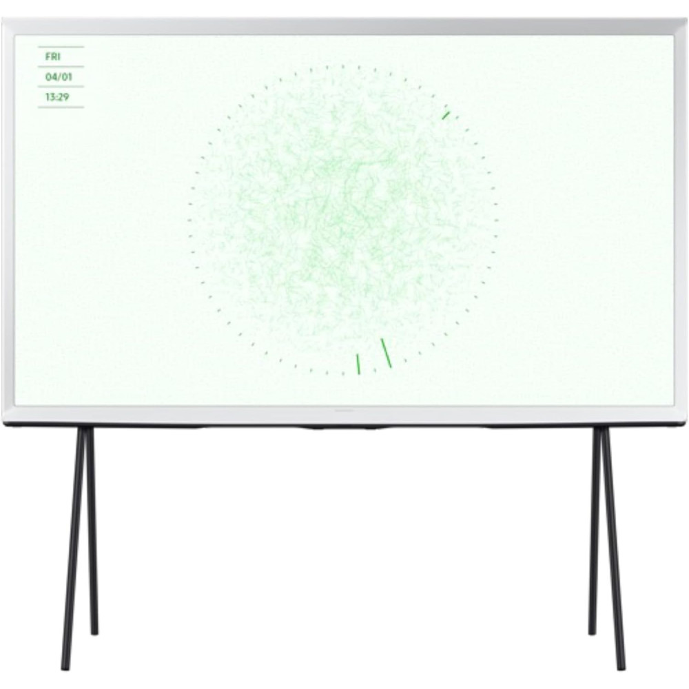 Samsung The Serif Smart TV, Lifestyle TV, 55 Inch, 2024, 360 All Round Design, Matte Display, Detachable Stand, Samsung TV Plus, Cloud White, QA55LS01DAUXZN