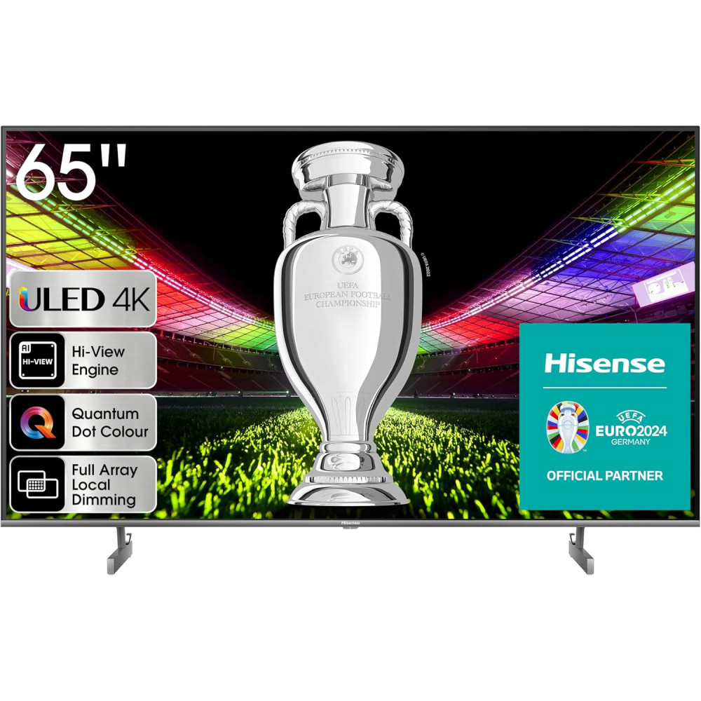 Hisense 65-Inch U6 Series ULED 4K UHD Smart TV (65U6K) - QLED, Native 60Hz, Dolby Vision, Full Array Local Dimming, Game Mode Plus, Alexa Compatibility