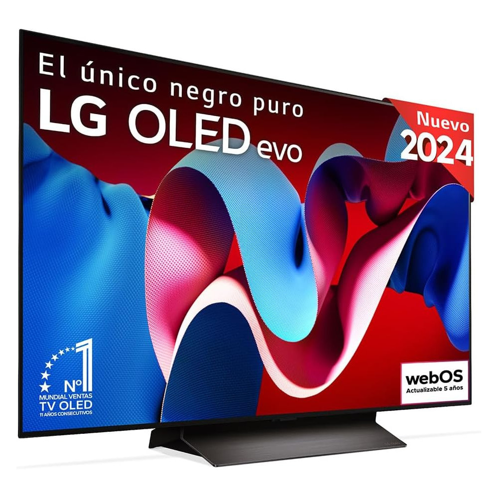 LG Evo OLED 48 Inch 4K UHD Smart TV, Black/Brown