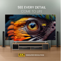 Nobel 65 Inch 4K UHD Frameless Smart LED TV, Black