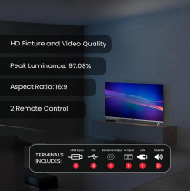Nobel 65 Inch 4K UHD Frameless Smart LED TV, Black