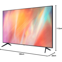 Samsung 75 Inch TV UHD 4K Processor Slim Look Built In Receiver, Black