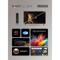 Krypton 40 Inch Frameless HD Smart LED TV With Remote Control
