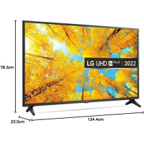 LG 55 Inch UHD TV 4K Active HDR WebOS Smart AI ThinQ Smart TV, Black