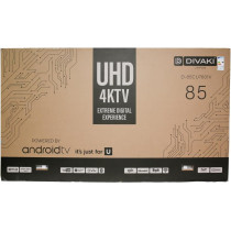 Divaki 85 Inch LED UHD 4K Smart TV, Black