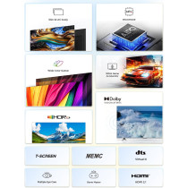 Tcl 65 Inch 4K Ultra HD Smart TV, Titanium Black