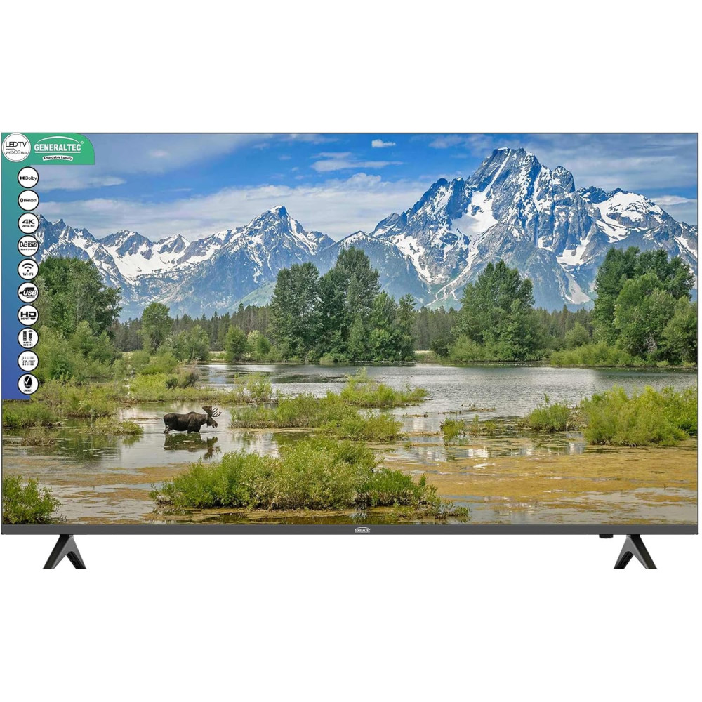 Generaltec 55 Inch Smart 4K Ultra HD LED TV With WebOS, 2 Remote Controls, Magic Remote, Cinema Screen Design 4K Ultra HDR, Dolby Audio, Smart Voice Control, Apps YouTube, Netflix, Shahid
