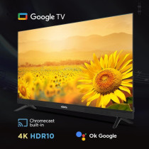 Elista 55 Inch LED Smart Google TV 4K UHD HDR10, Black
