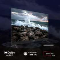 Elista 55 Inch LED Smart Google TV 4K UHD HDR10, Black