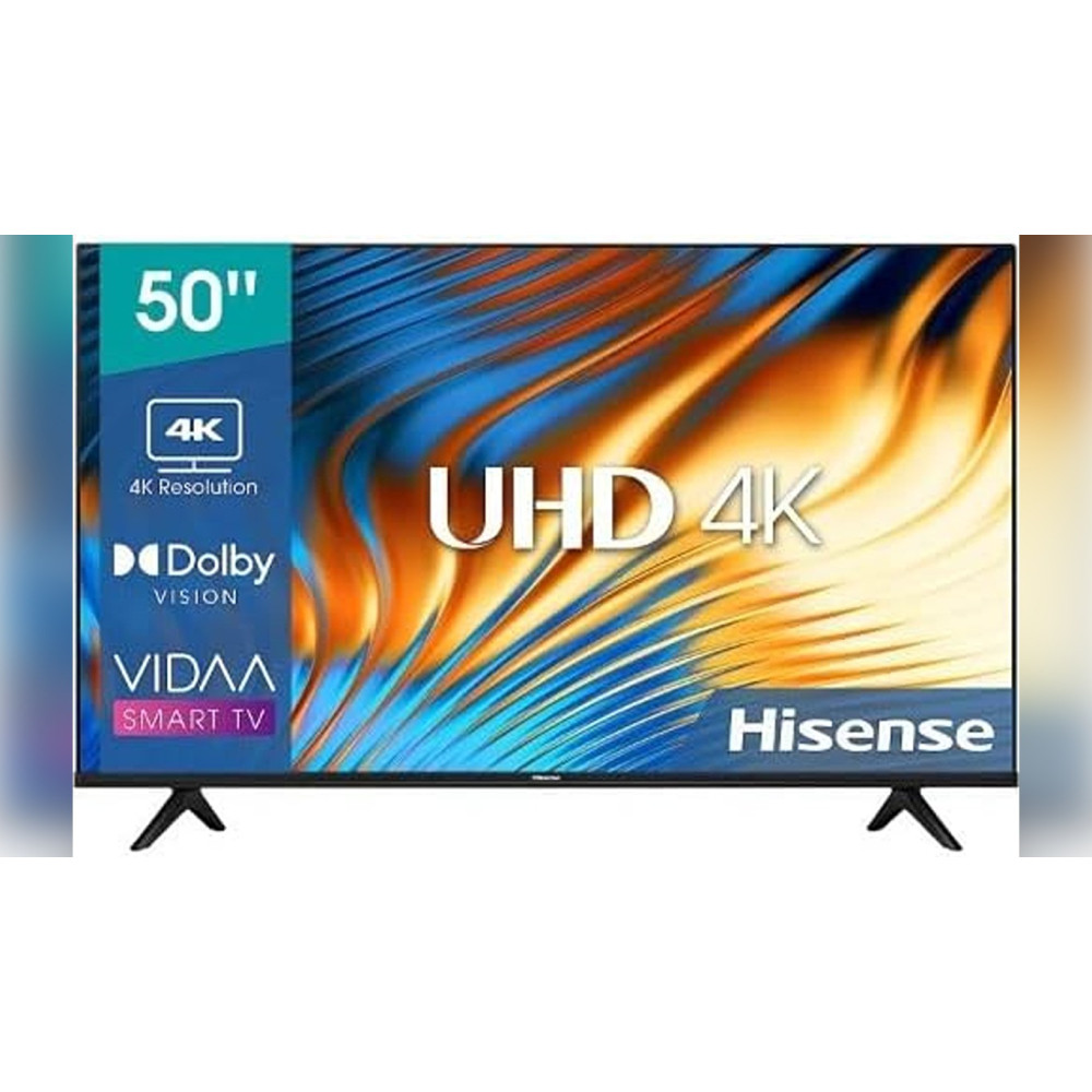 Hisense A6 Series 50-Inch 4K UHD Smart LED TV 50A61K Black