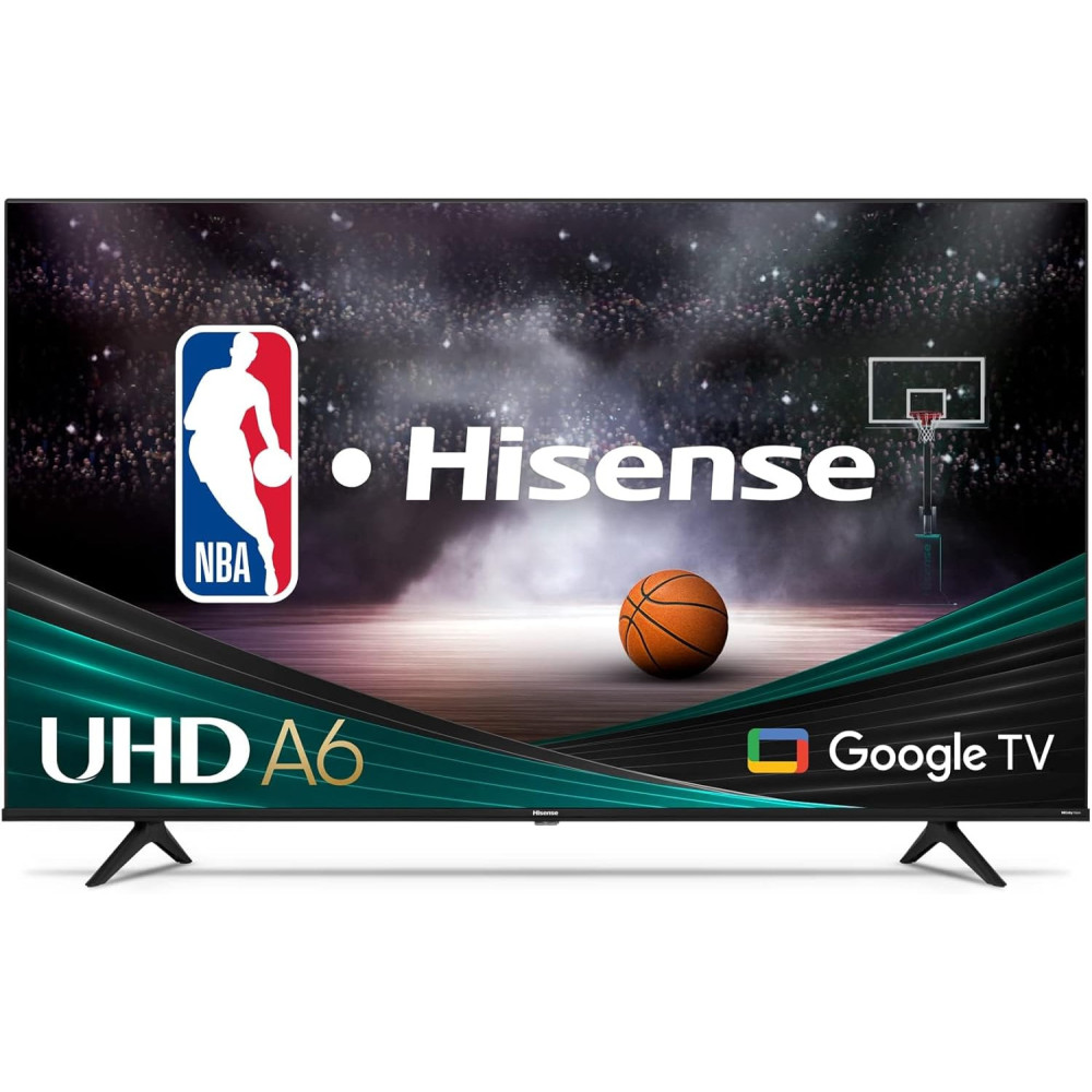 Hisense A6 Series 43-Inch Class 4K UHD Smart Google TV With Voice Remote, Dolby Vision HDR, DTS Virtual X, Chromecast Built-In (43A6H, 2022)