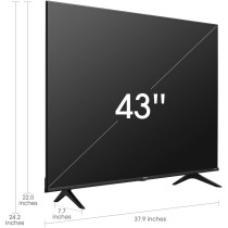 Hisense A6 Series 43-Inch Class 4K UHD Smart Google TV With Voice Remote, Dolby Vision HDR, DTS Virtual X, Chromecast Built-In (43A6H, 2022)