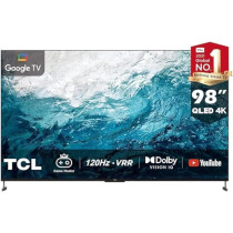TCL 98 Inch TV QLED 4K HDR Dolby Vision Google MEMC 120Hz VRR Processor HDMI 2.1-98C735