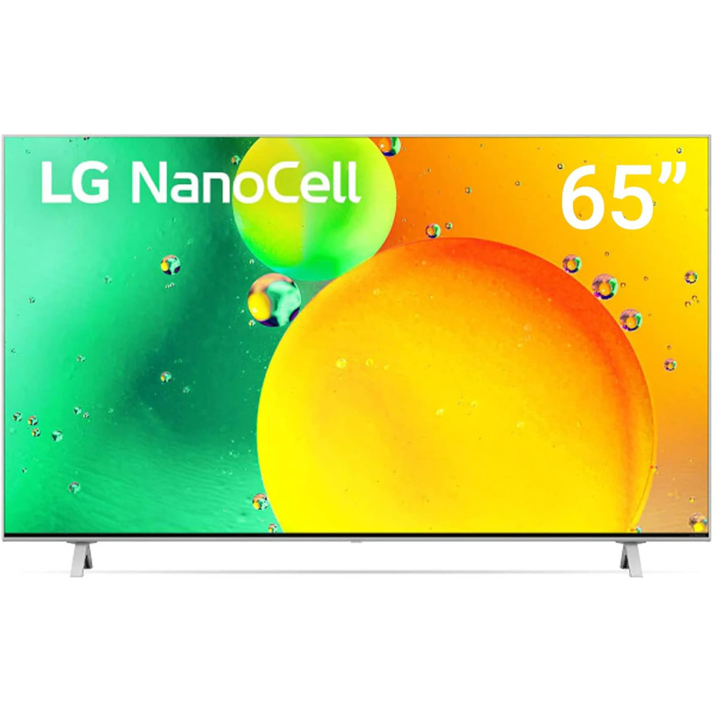 LG NanoCell TV 65 Inch NANO77 Series Cinema Screen Design 4K Active HDR webOS22 With ThinQ AI, BLACK, 65NANO776QA-AMAG