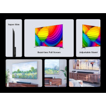 TCL 75 Inch 4K QLED Smart TV, Black
