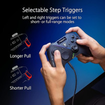 Asus Rog Raikiri Pro Wireless Pc Controller, Oled Display, Usb-C/2.4Ghz/Bt On Pc, Usb-C On Xbox, 4 Remappable Rear Buttons, Step/Linear Triggers, Adjustable Joystick Sensitivity, 3.5Mm Jack, Ess Dac