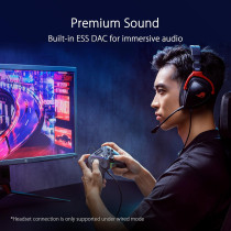 Asus Rog Raikiri Pro Wireless Pc Controller, Oled Display, Usb-C/2.4Ghz/Bt On Pc, Usb-C On Xbox, 4 Remappable Rear Buttons, Step/Linear Triggers, Adjustable Joystick Sensitivity, 3.5Mm Jack, Ess Dac