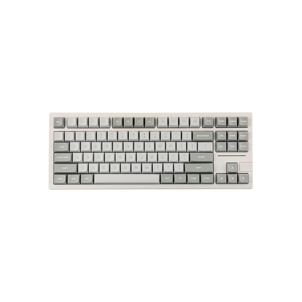 Epomaker X Feker Galaxy80 Gaming Keyboard, Aluminum Alloy Wireless Mechanical Creamy Keyboard, BT5.0/2.4G/Usb-C Gasket-Mounted, Hot Swappable, Nkro (White, Marble White Switch)