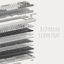 Epomaker X Feker Galaxy80 Gaming Keyboard, Aluminum Alloy Wireless Mechanical Creamy Keyboard, BT5.0/2.4G/Usb-C Gasket-Mounted, Hot Swappable, Nkro (White, Marble White Switch)