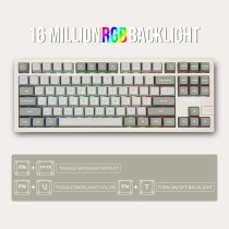 Epomaker X Feker Galaxy80 Gaming Keyboard, Aluminum Alloy Wireless Mechanical Creamy Keyboard, BT5.0/2.4G/Usb-C Gasket-Mounted, Hot Swappable, Nkro (White, Marble White Switch)