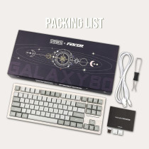 Epomaker X Feker Galaxy80 Gaming Keyboard, Aluminum Alloy Wireless Mechanical Creamy Keyboard, BT5.0/2.4G/Usb-C Gasket-Mounted, Hot Swappable, Nkro (White, Marble White Switch)