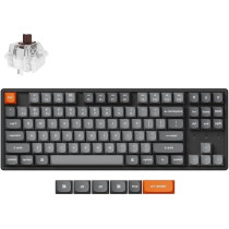 Keychron K8 Max Wireless Mechanical Gaming Keyboard, Tkl Layout Qmk 2.4 Ghz/Bluetooth 5.1/Wired Tri-Mode Connection, Rgb With Keychron Super Red Switch Compatible With Mac Windows Linux