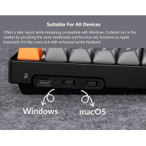 Keychron K8 Max Wireless Mechanical Gaming Keyboard, Tkl Layout Qmk 2.4 Ghz/Bluetooth 5.1/Wired Tri-Mode Connection, Rgb With Keychron Super Red Switch Compatible With Mac Windows Linux