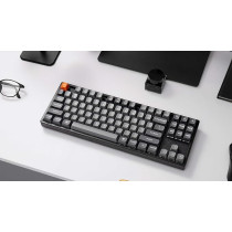 Keychron K8 Max Wireless Mechanical Gaming Keyboard, Tkl Layout Qmk 2.4 Ghz/Bluetooth 5.1/Wired Tri-Mode Connection, Rgb With Keychron Super Red Switch Compatible With Mac Windows Linux