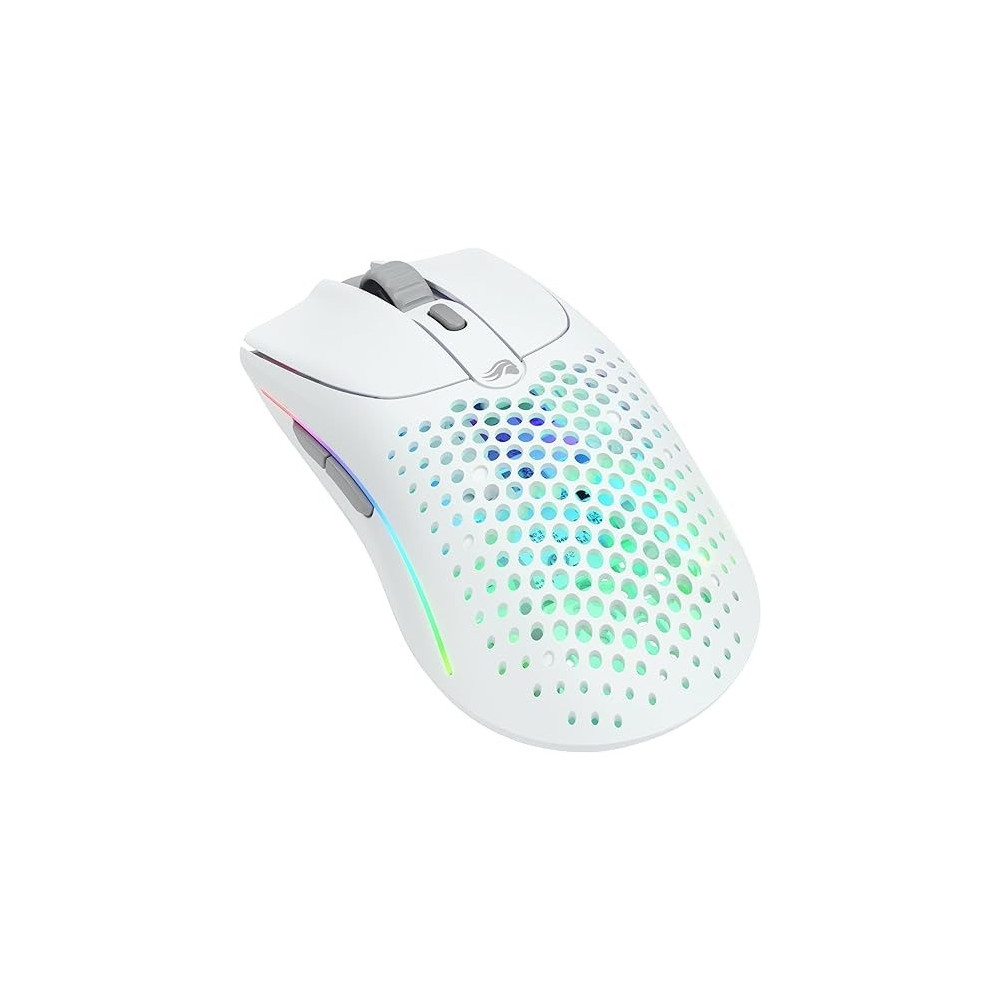 Glorious Model O 2 Rgb 68G Ultralightweight Wireless Gaming Mouse, 26,000 Dpi, Hybrid 2.4 Ghz/Bluetooth Wireless, 6 Programmable Buttons, 210H Battery Life, Backlit Mouse For Pc And Laptop, White